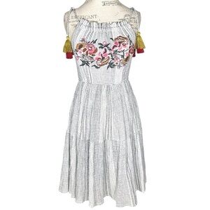 A-line embroidery detail sundress